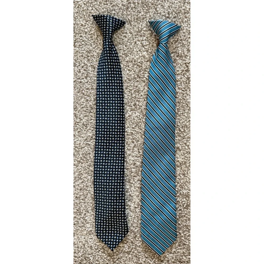 Clip-On Ties Polyester Youth boys 16 Inches Long Great Condition